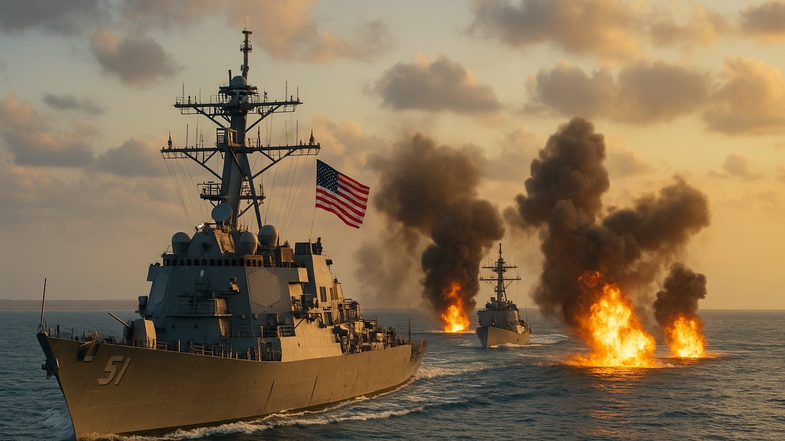 U.S. Navy Ships Attacked in Strait of Hormuz