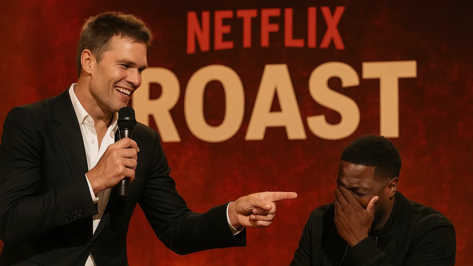 Tom Brady Roasts Kevin Hart at Netflix Comedy Event