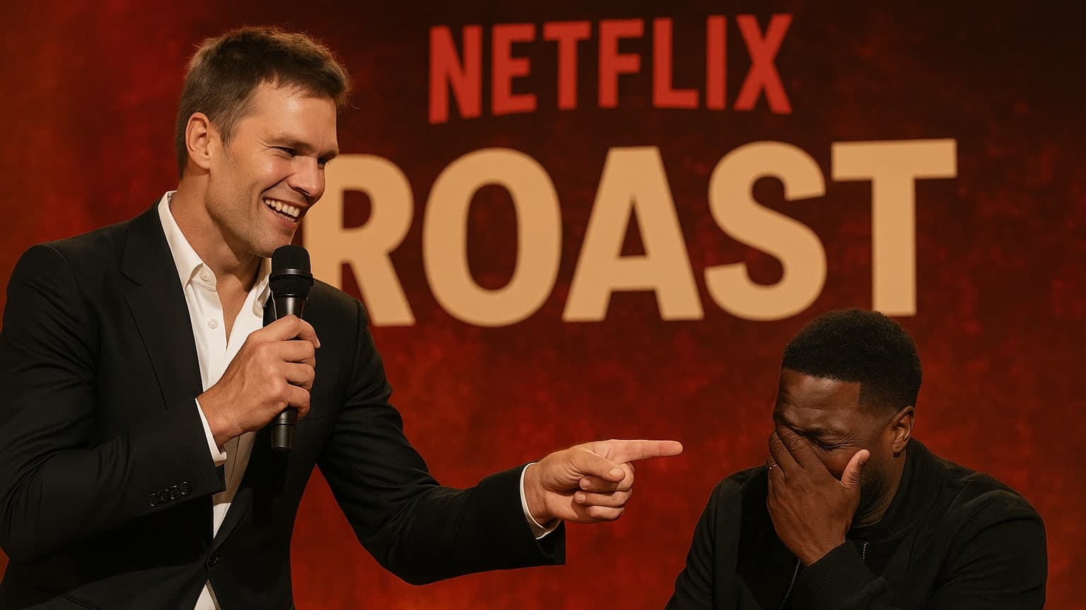 Tom Brady Roasts Kevin Hart at Netflix Comedy Event