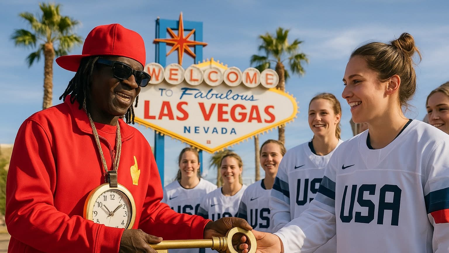 Flavor Flav Plans Keys to City for Women's Hockey Team