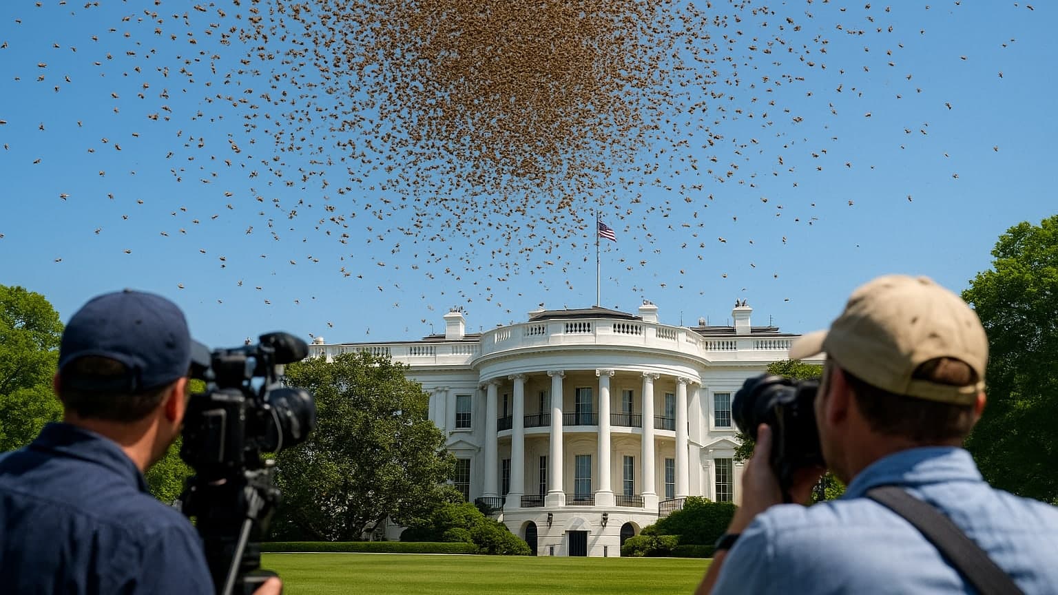 Massive Bee Swarm Descends on White House Grounds