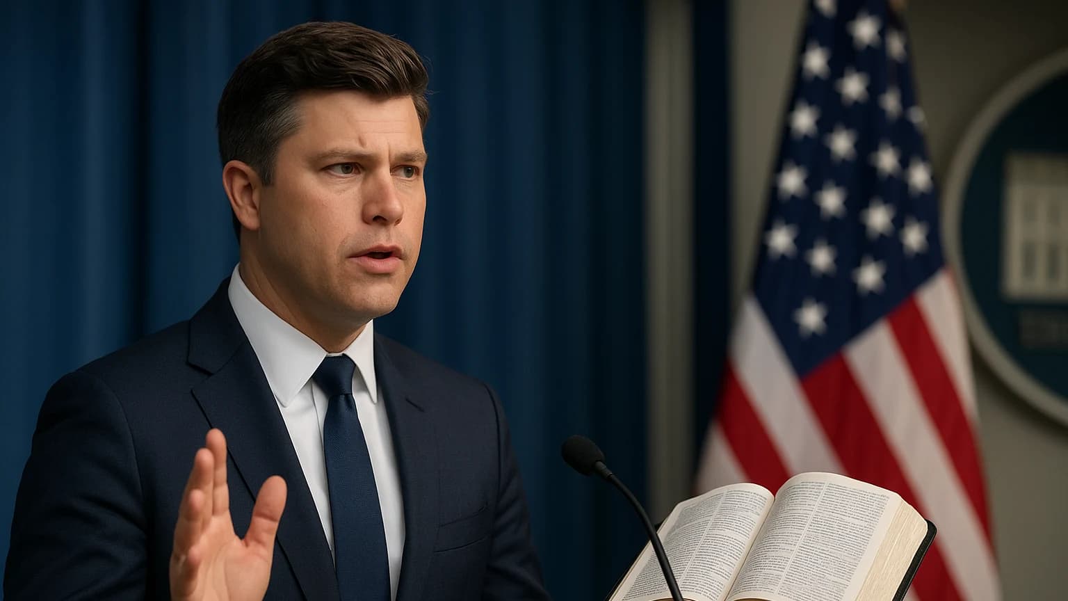 Colin Jost Claims He Predicted Hegseth Bible Moment