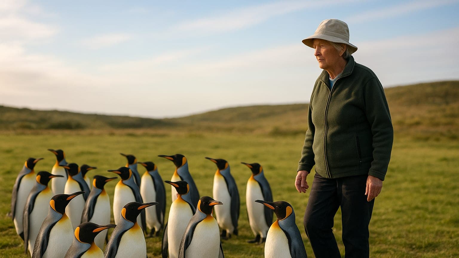 Kindergarten Teacher Guards 200 King Penguins Daily