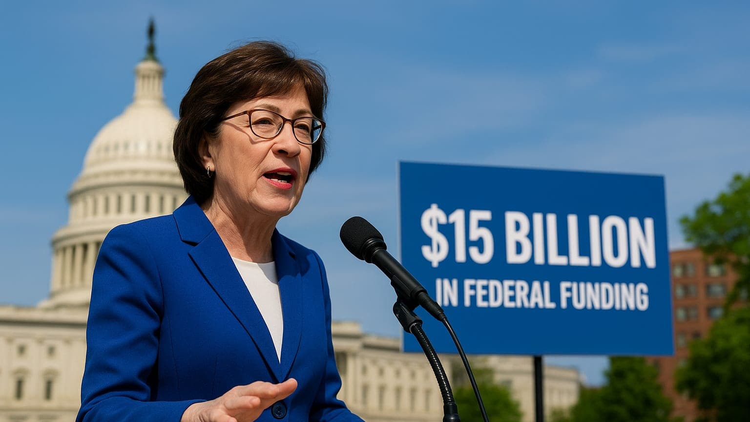 Collins Banks on Federal Funding Record Against Platner Challenge