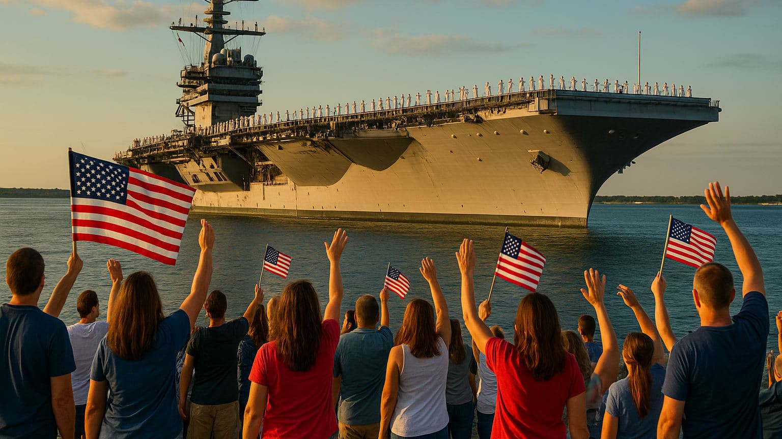 USS Gerald R. Ford Returns After Nearly Year-Long Deployment