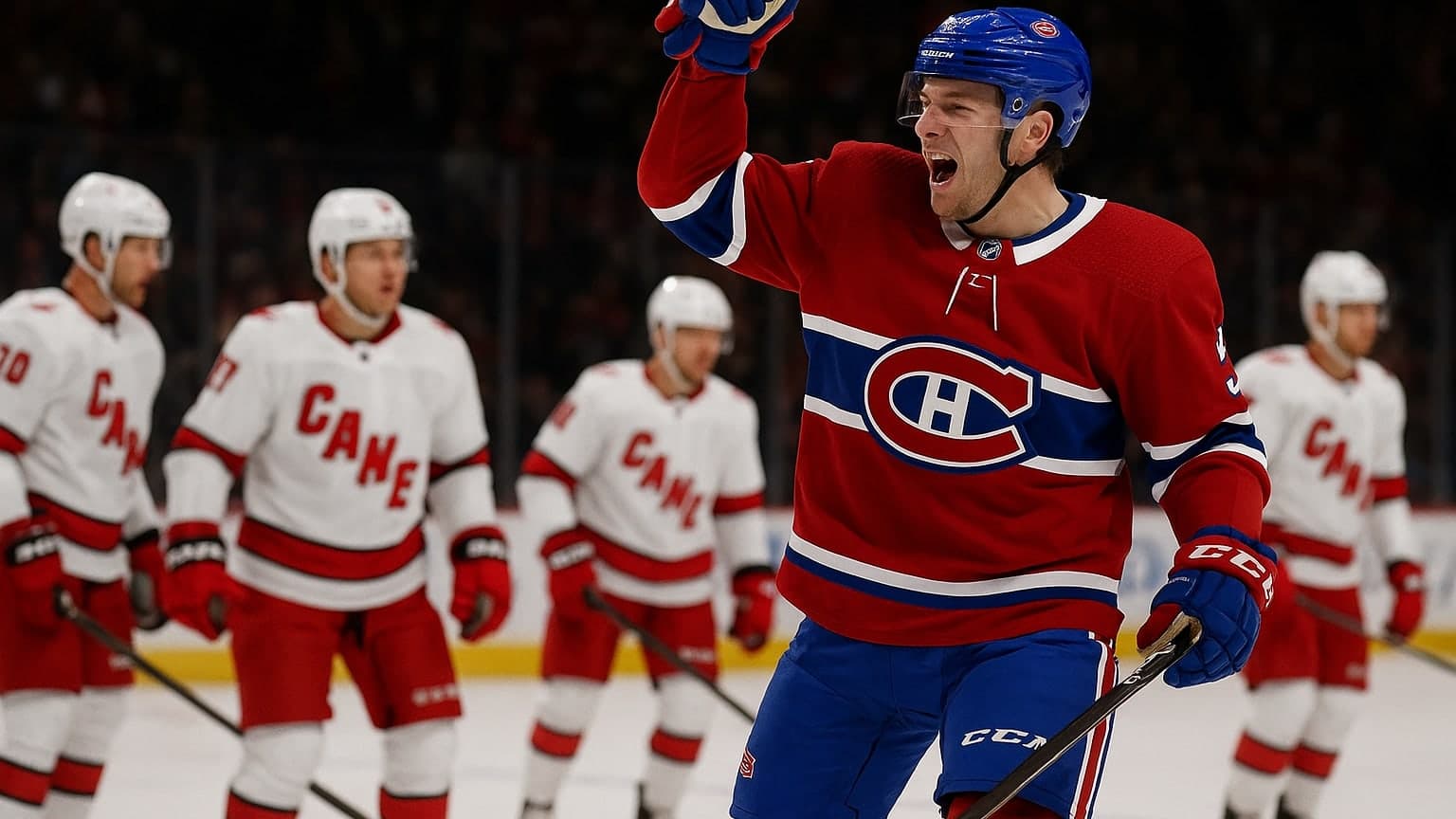 Canadiens Dominate Hurricanes 6-2 in Game 1 Upset