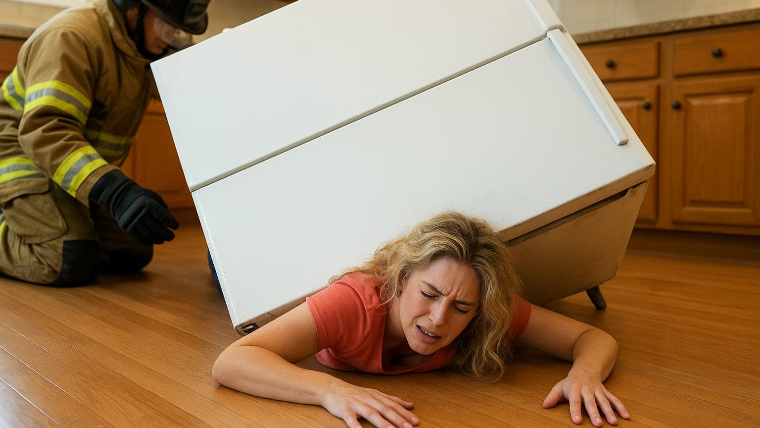 Comedian Laura Clery Survives 600-Pound Refrigerator Accident