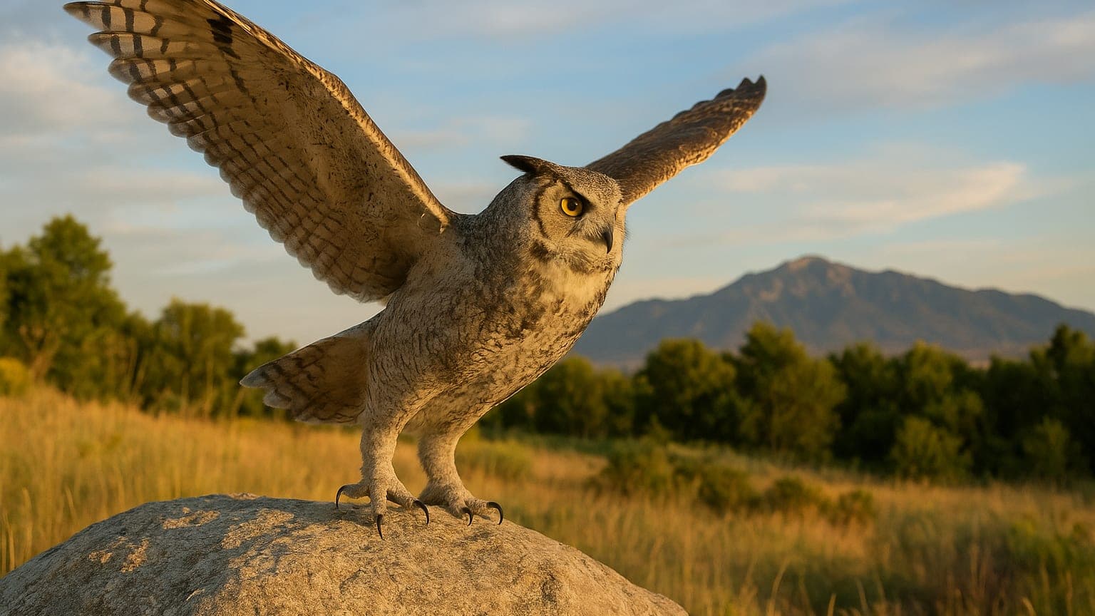 Concrete-Covered Owl Flies Free After Feather Transplant