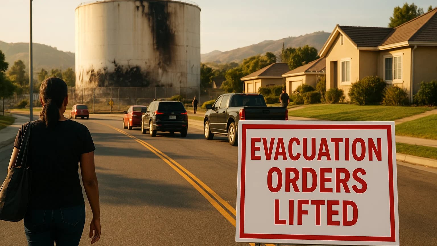 Evacuation Orders Lifted for Thousands Near Damaged Chemical Tank