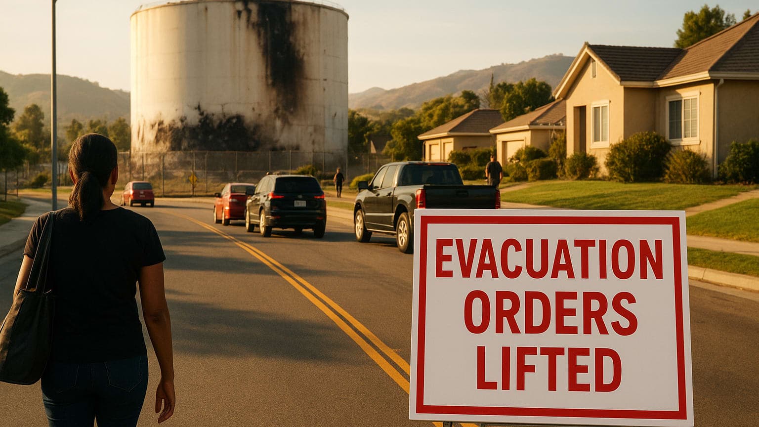 Evacuation Orders Lifted for Thousands Near Damaged Chemical Tank