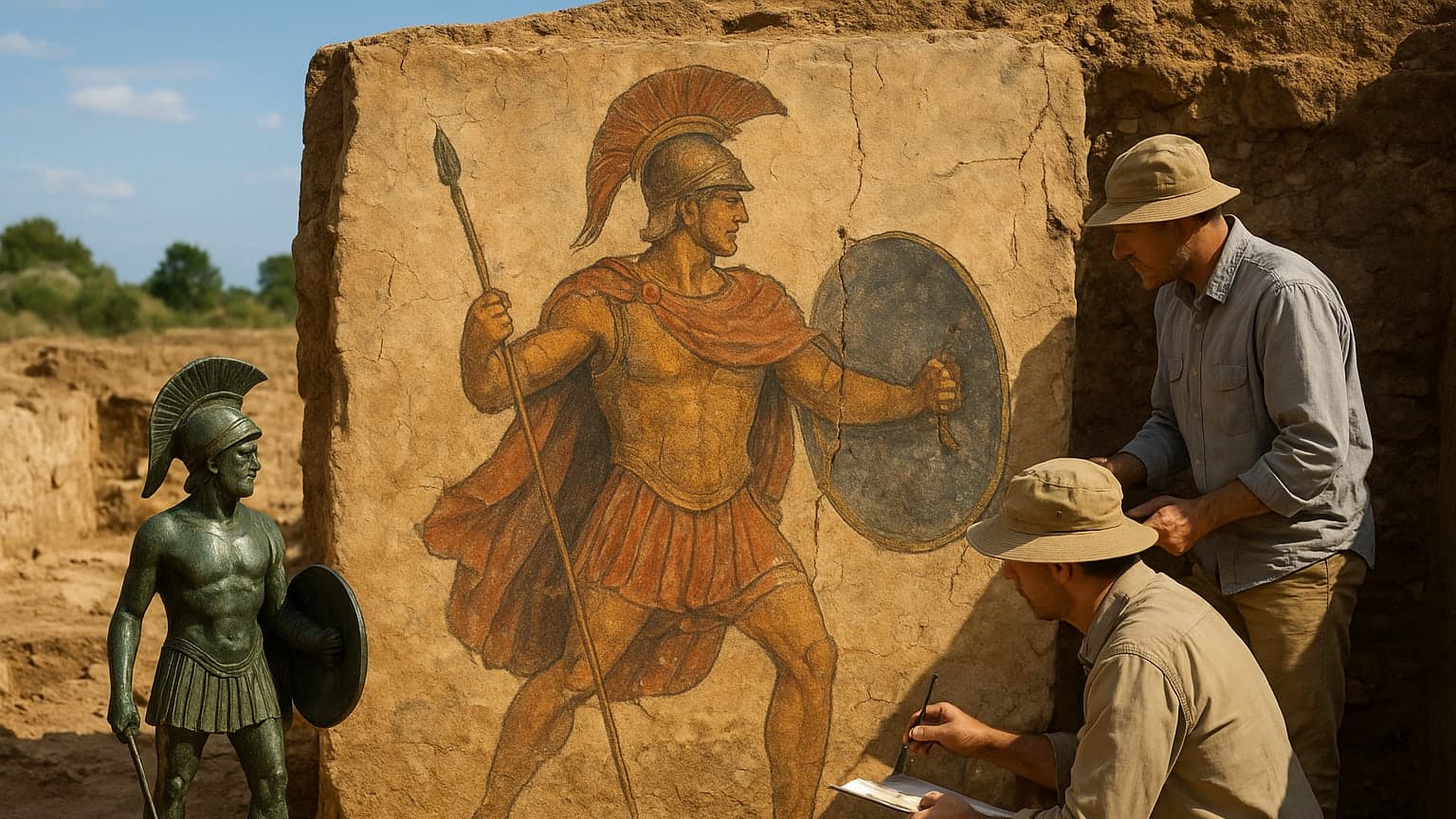 Ancient Achilles Mural Discovered Near Reims, France