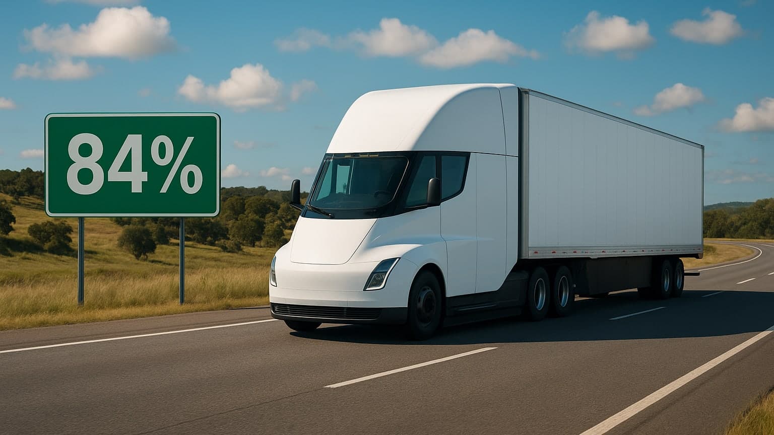 Electric Semi Slashes Fuel Costs by 84 Percent