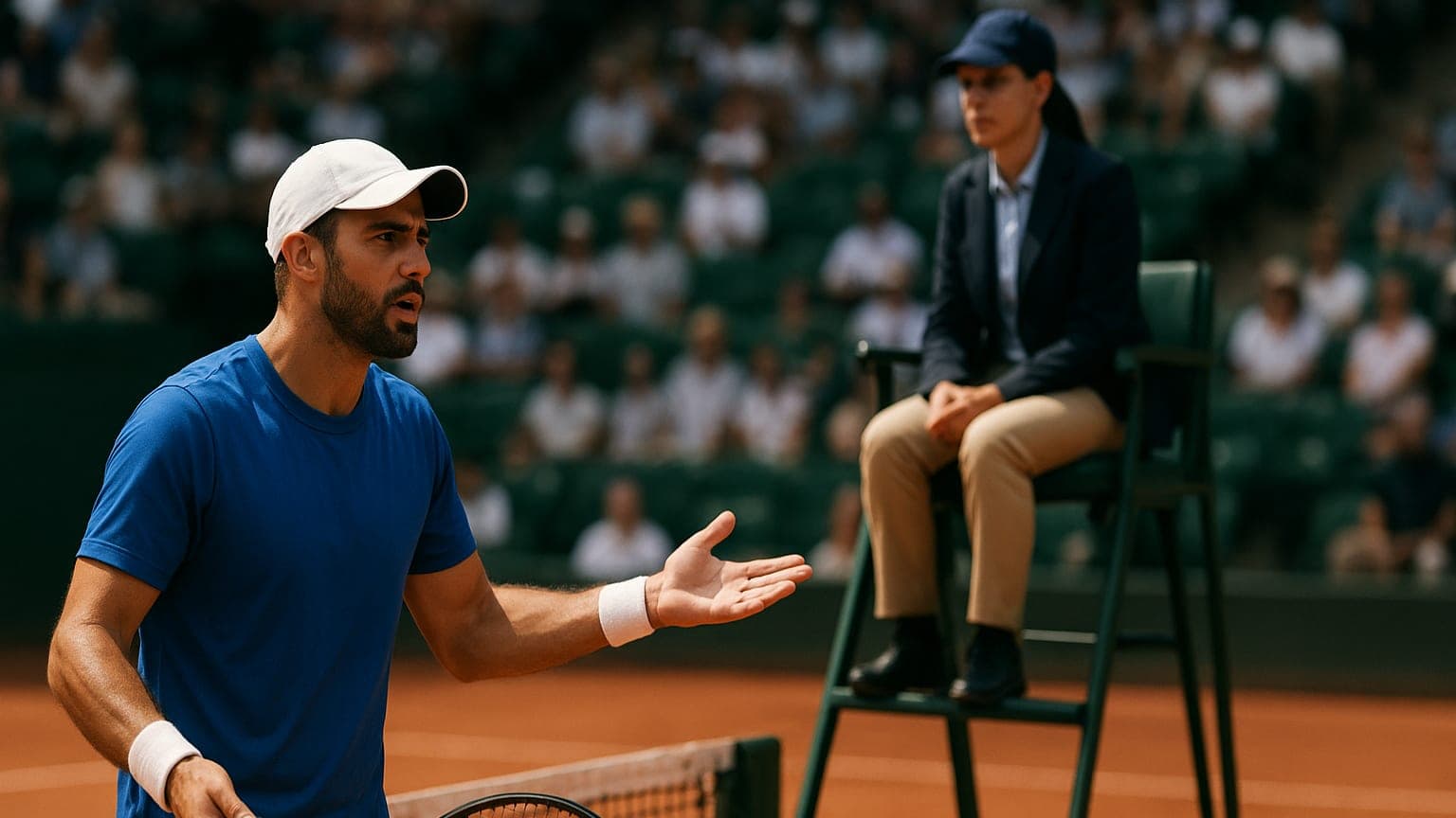 Tennis Player Criticizes Umpire After French Open Loss