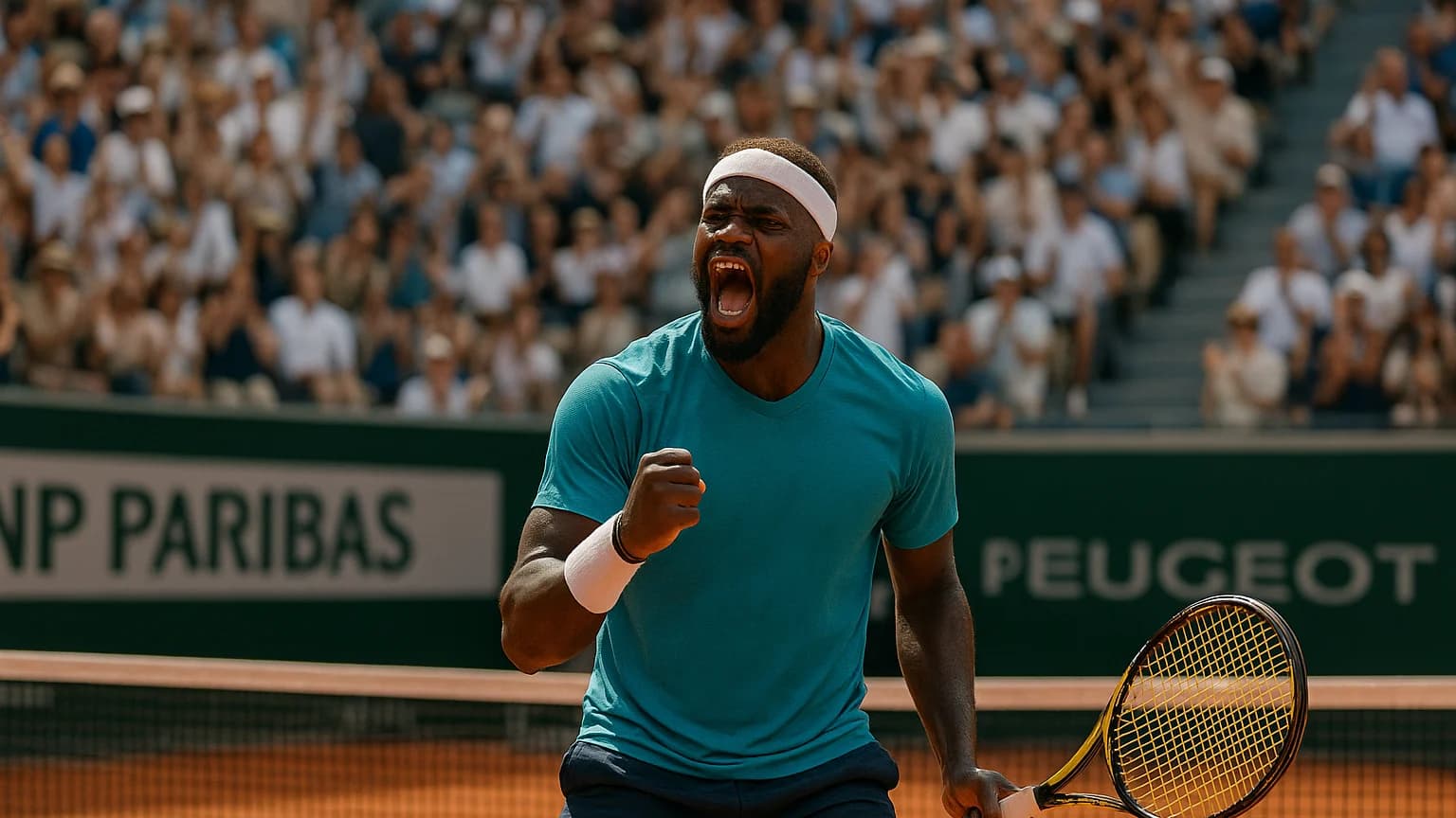 Tiafoe Advances at French Open After Heated Five-Setter