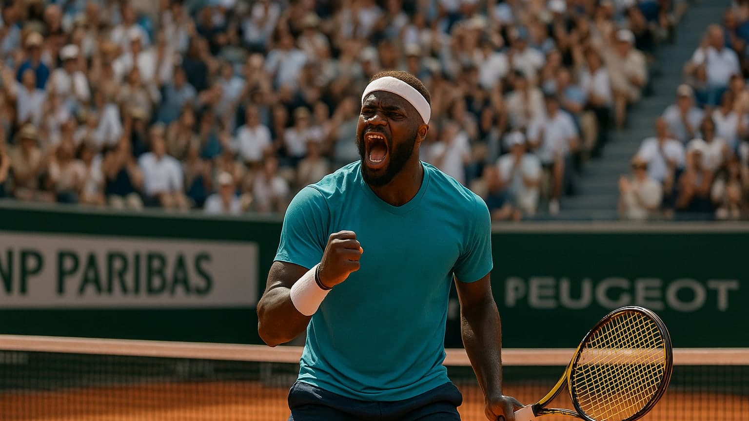 Tiafoe Advances at French Open After Heated Five-Setter