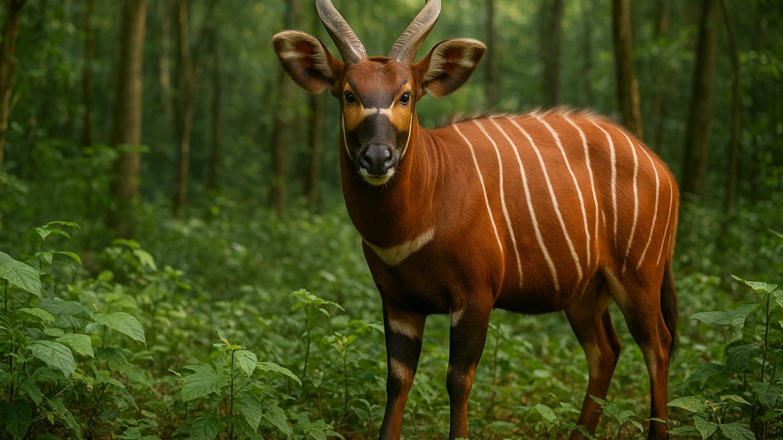 Rare Mountain Bongos Rediscovered in Kenyan Forest