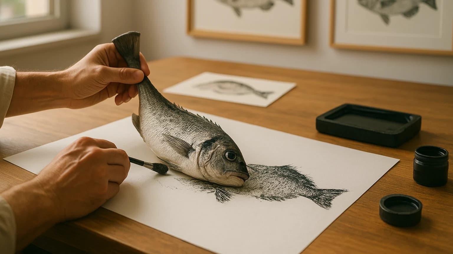 Ancient Japanese Fish Printing Evolves Into Global Art Movement