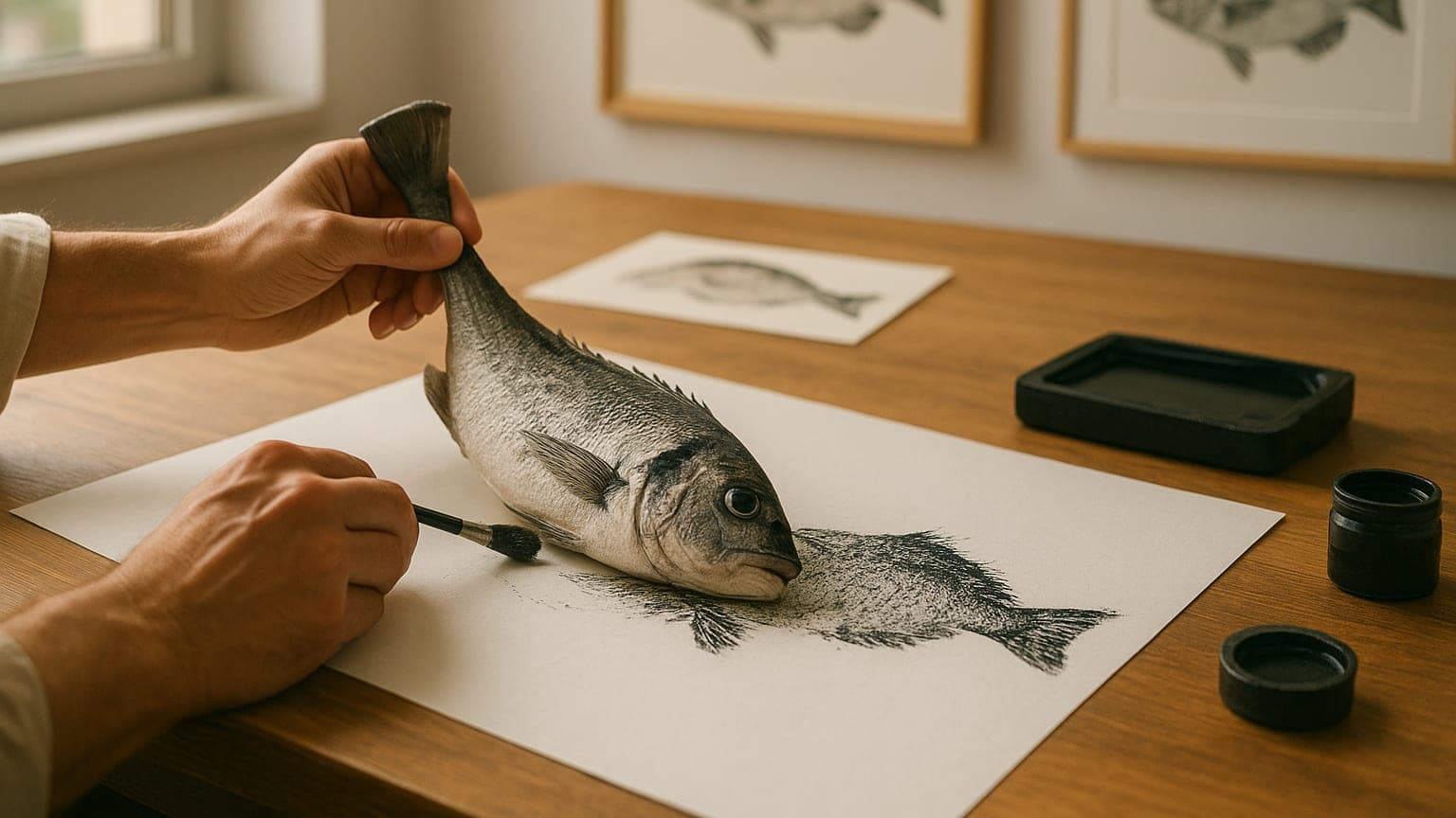 Ancient Japanese Fish Printing Evolves Into Global Art Movement