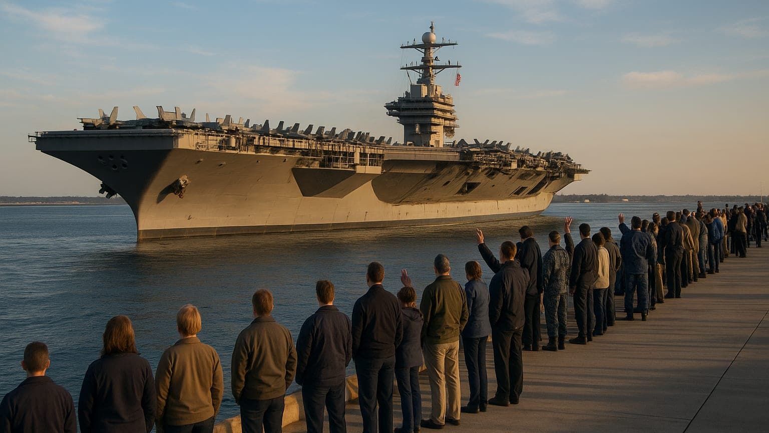 USS Ford Returns Home After Year-Long Deployment