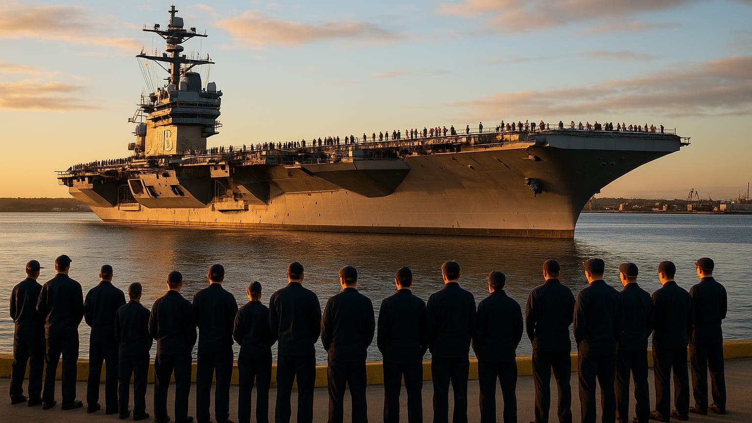USS Ford Returns Home After Year-Long Deployment