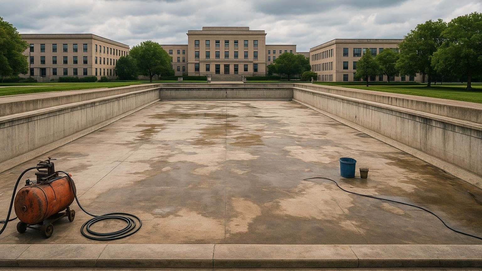 Trump Says Reflecting Pool Will Be Drained Again