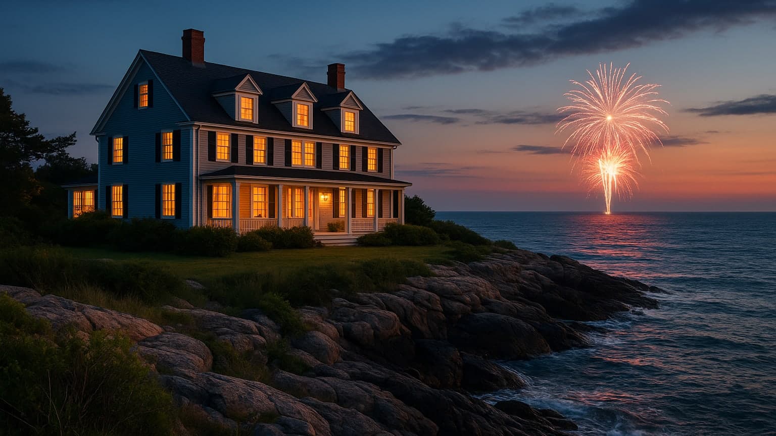 Lights On at Taylor Swift's Watch Hill Estate During Fireworks