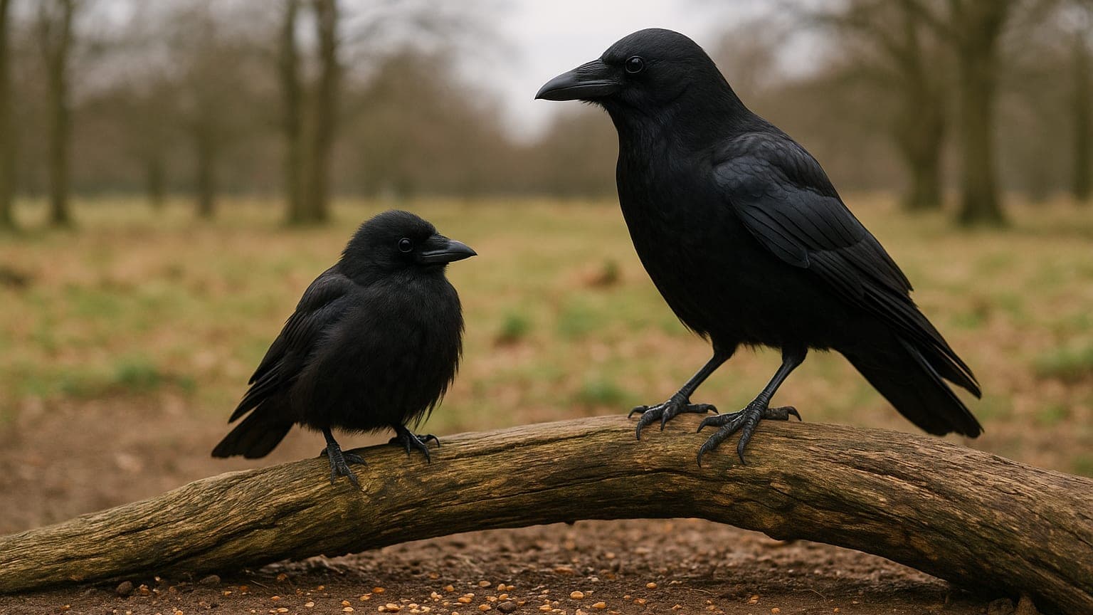 Orphaned Jackdaw Finds Unlikely Mentor in Fellow Crow