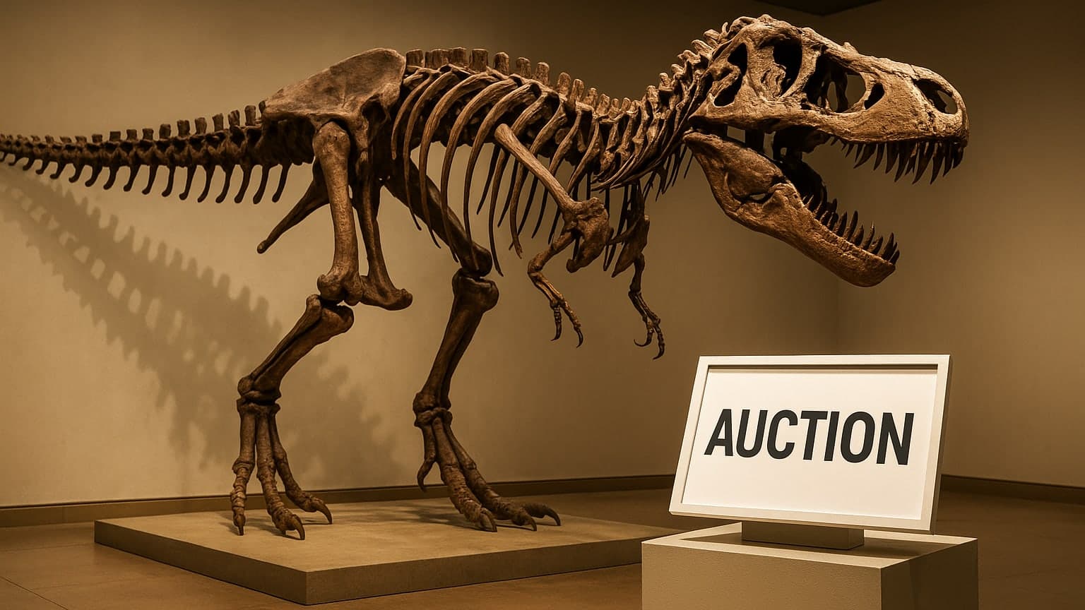 T. Rex Fossil Expected to Fetch $30 Million at Auction