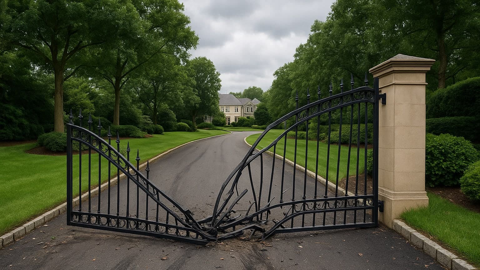 Bronx Man Arrested After Crashing Into Celebrity Estate Gate