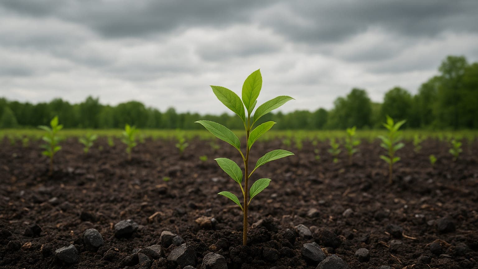 Crushed Basalt Rock Accelerates Forest Growth and Carbon Storage