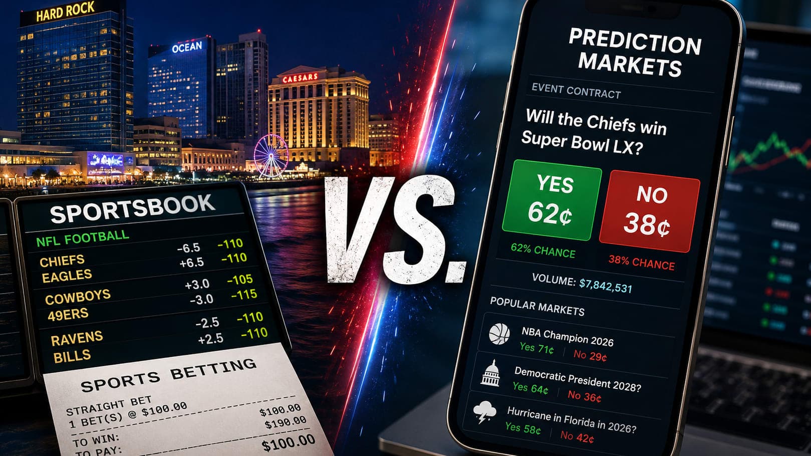 Prediction Market Battle Escalates as Atlantic City Casinos Fight to Protect Sports Betting