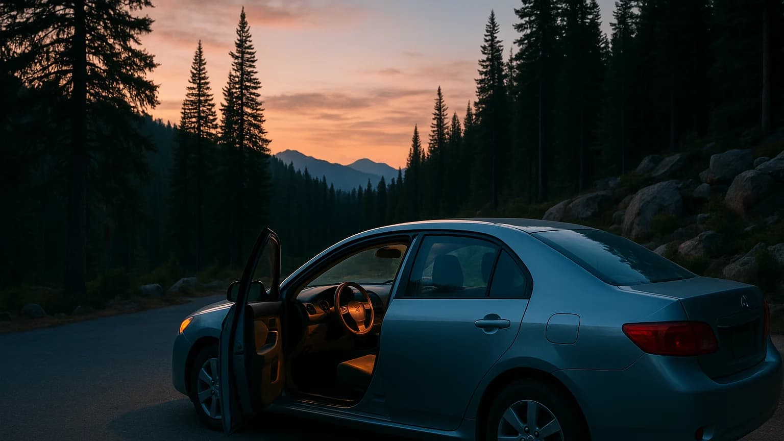 Bear Opens Car Door, Climbs Inside in Whitefish
