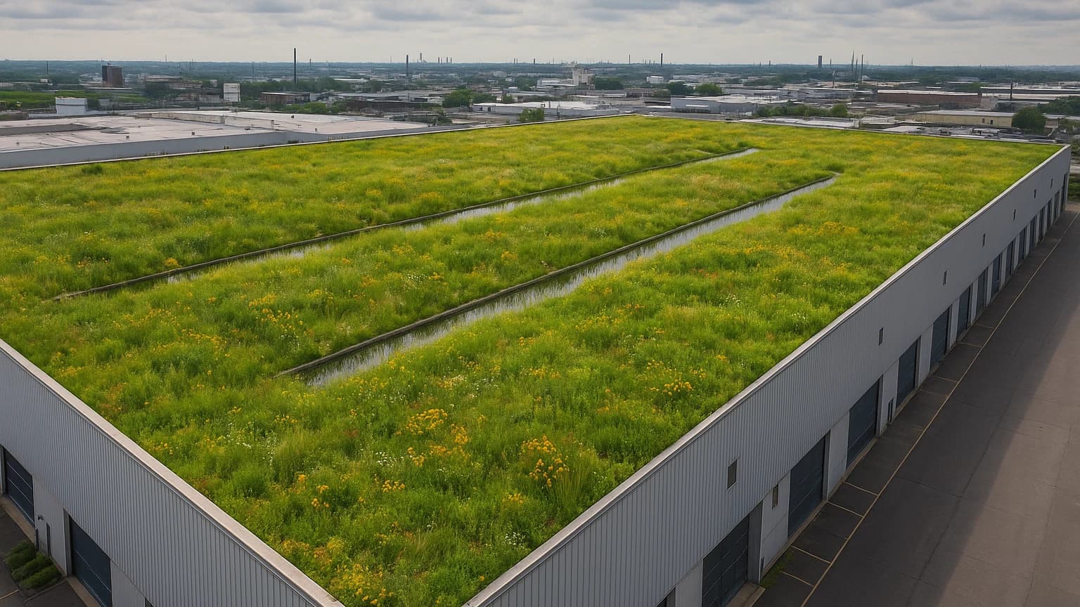 Ford's Dearborn Plant Features Massive Living Roof