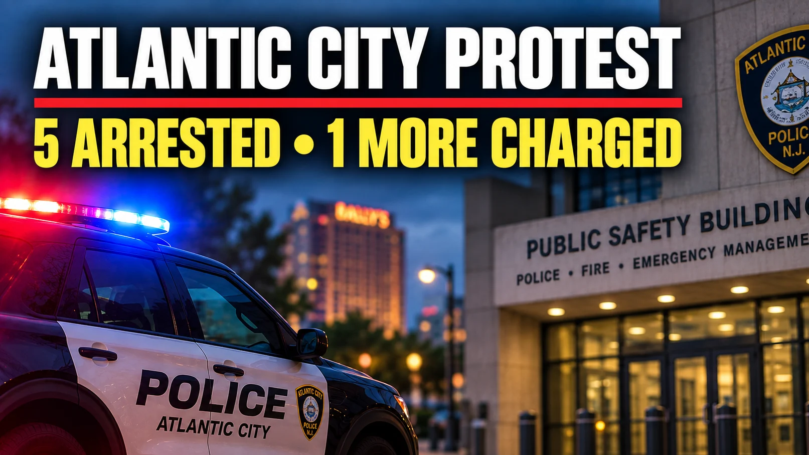 Five Arrested at Atlantic City ICE Protest; Police Detail Charges, Pepper-Spray Incident
