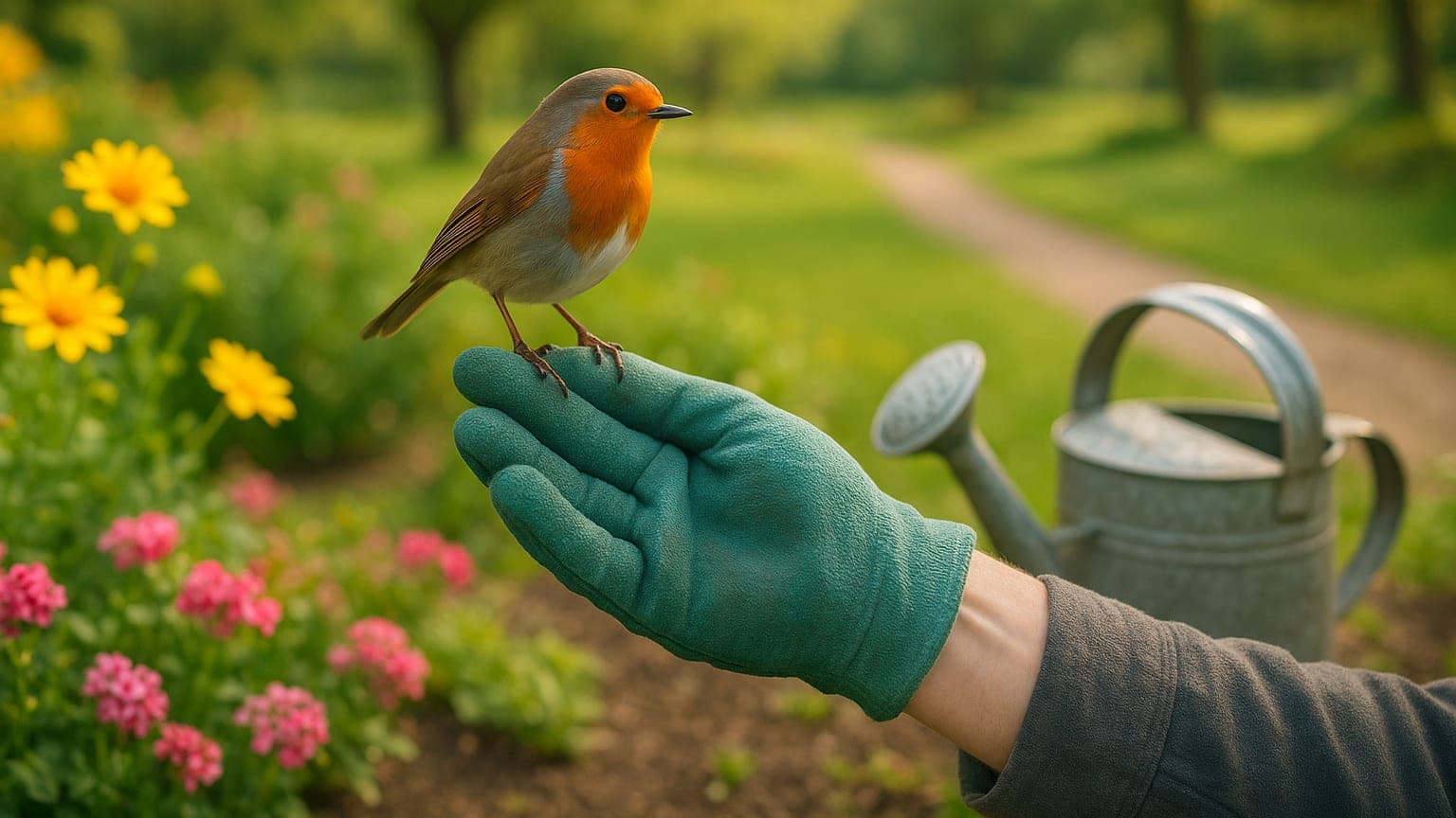 Kingfisher Lands on Somerset Ranger's Hand for Ten Minutes