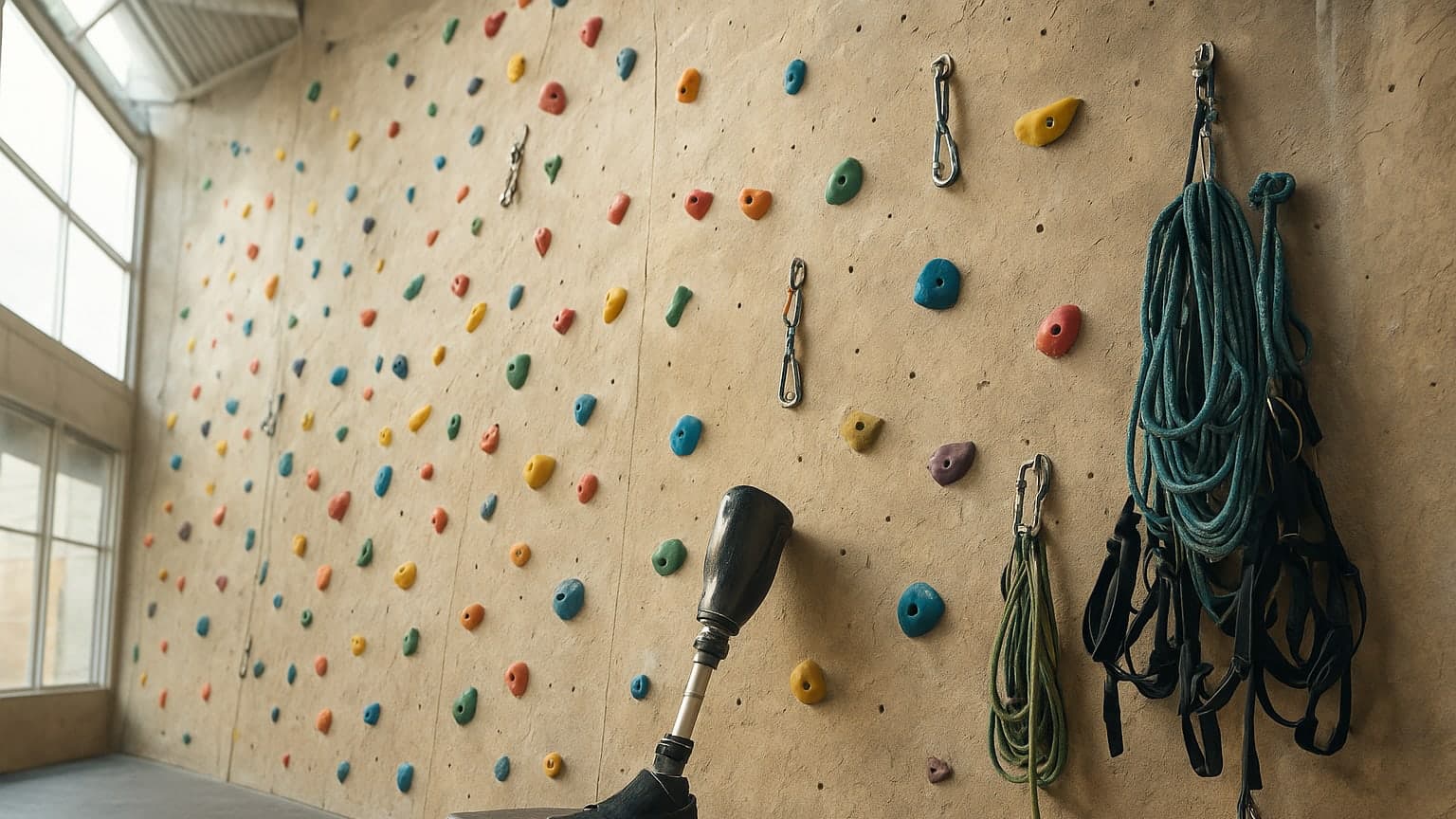 Seven-Year-Old Conquers Rock Walls With Prosthetic Leg