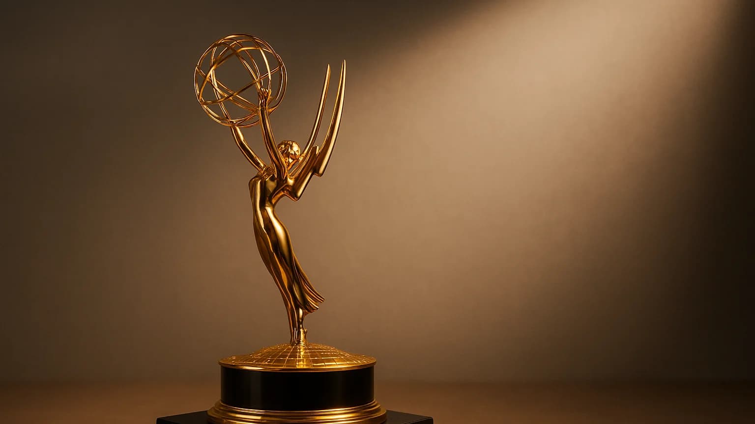 Comedian Meg Stalter Arrives at Emmys Dressed as Trophy