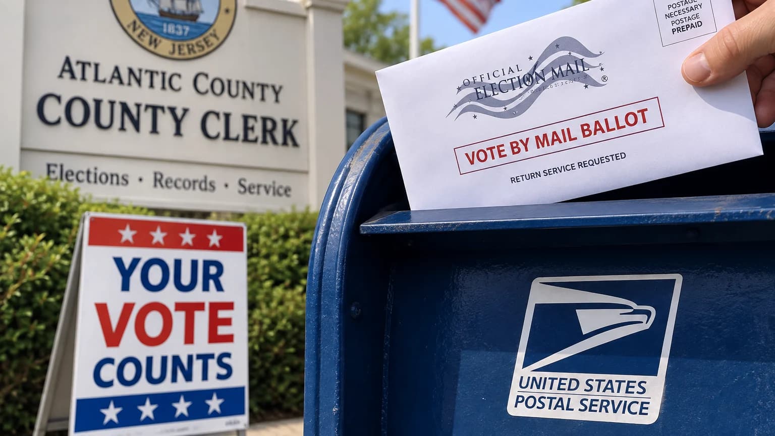 Atlantic County Mail Ballots Are on the Way — and Voters No Longer Need a Stamp
