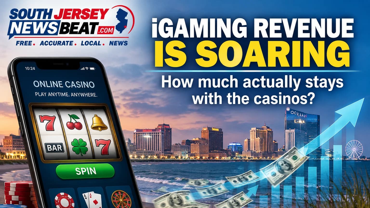 Atlantic City's Online Gambling Revenue Is Soaring. How Much Actually Stays With the Casinos?