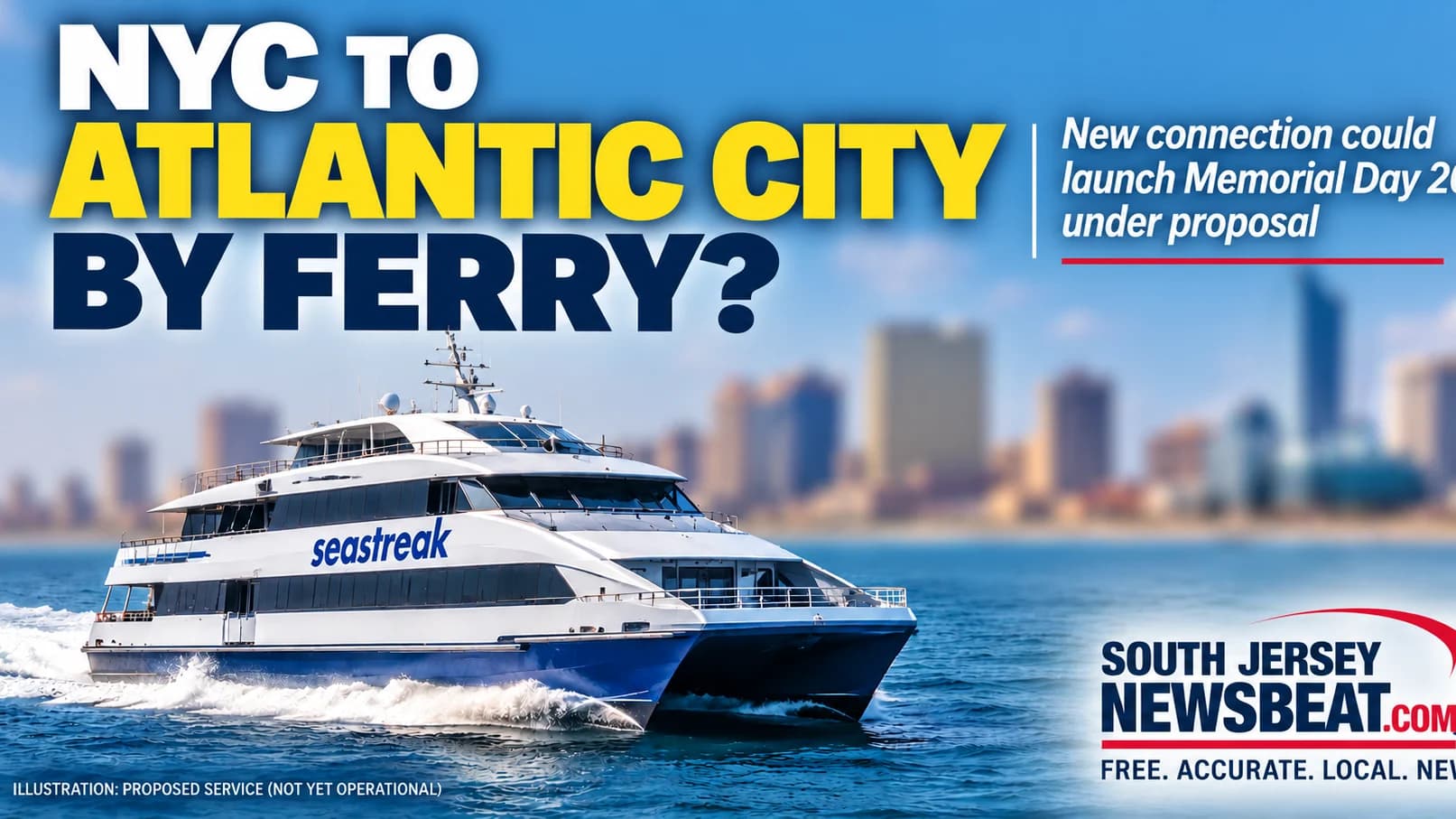 NYC-to-Atlantic City Ferry Could Launch Memorial Day 2027 Under Proposal Discussed With Mayor, Casino Executives