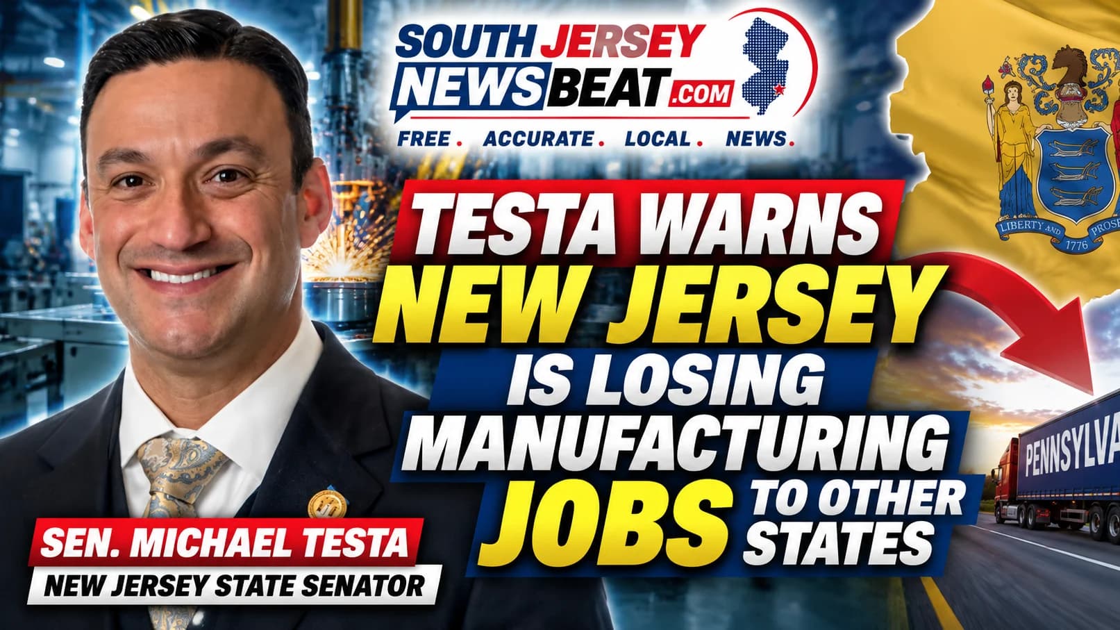 Sen. Michael Testa Warns New Jersey Is Losing Manufacturing Jobs to Other States