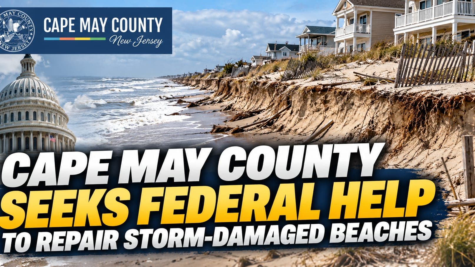 Cape May County Seeks Federal Help to Repair Beaches Damaged by September Nor'easter