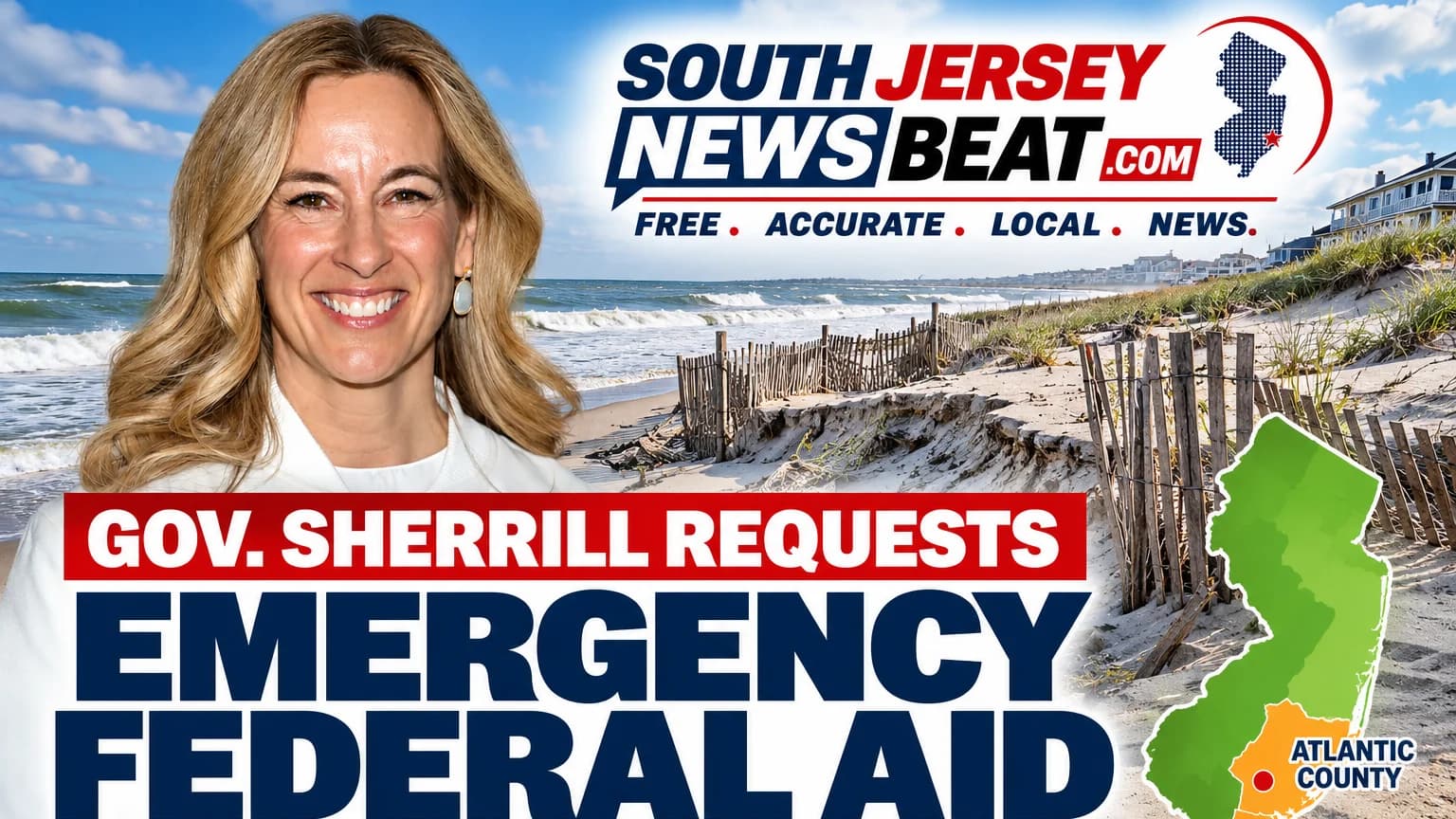New Jersey Formally Seeks Emergency Federal Aid to Repair Storm-Damaged Beaches in Atlantic and Cape May Counties