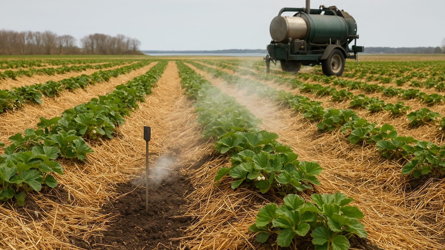 Steam Treatment Matches Chemicals for Organic Strawberries