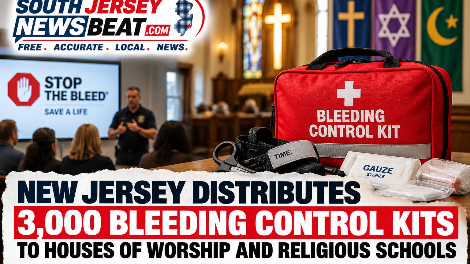 New Jersey Distributes More Than 3,000 Lifesaving Bleeding Control Kits to Houses of Worship and Religious Schools