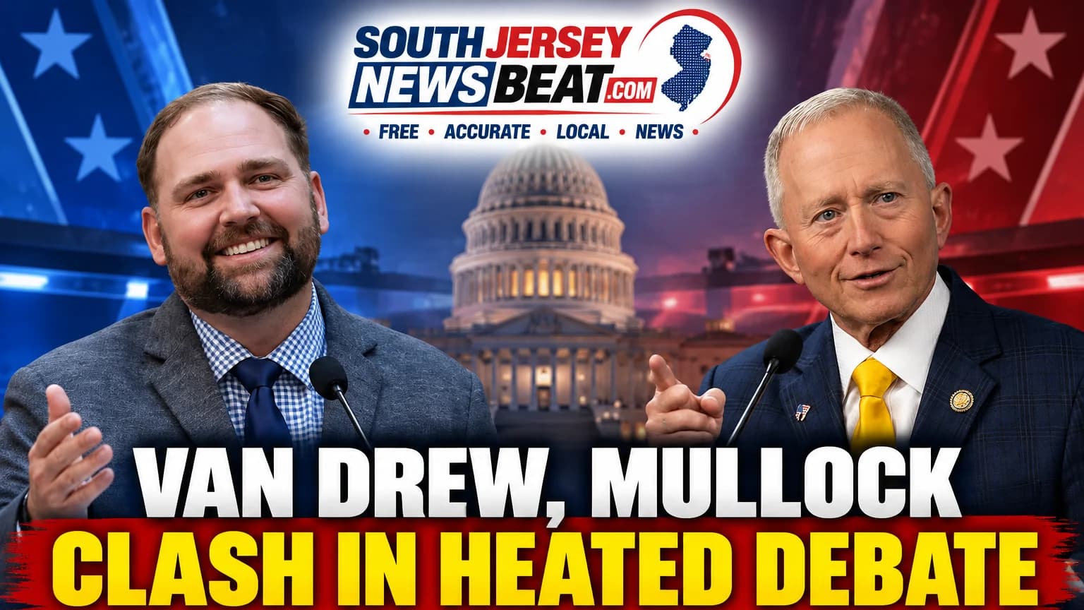 Van Drew, Mullock Clash in Heated South Jersey Congressional Debate Over Economy, Iran and Health Care