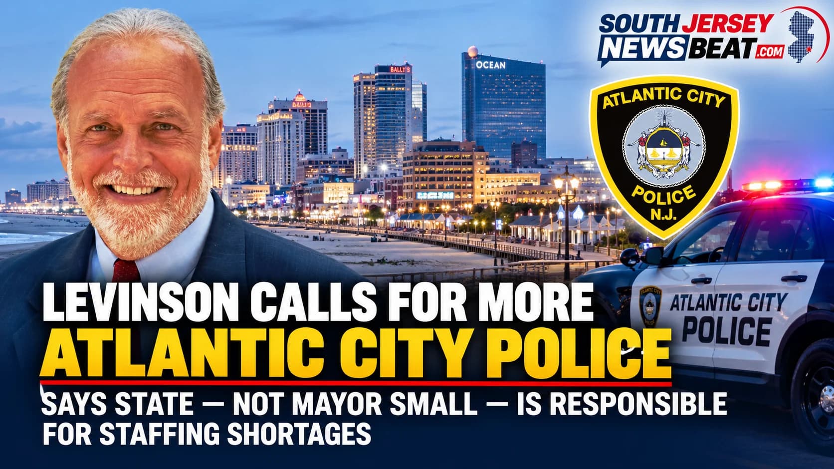 Levinson Calls for More Atlantic City Police, Says State — Not Mayor Small — Is Responsible for Staffing Shortages