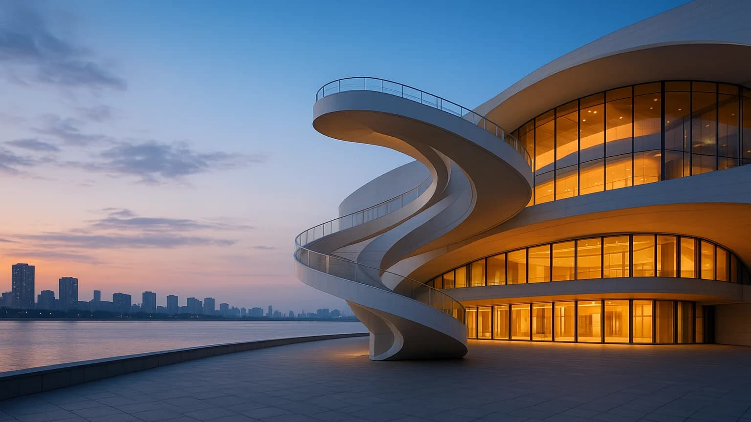 Shanghai's New Opera House Dazzles With Spiral Staircase