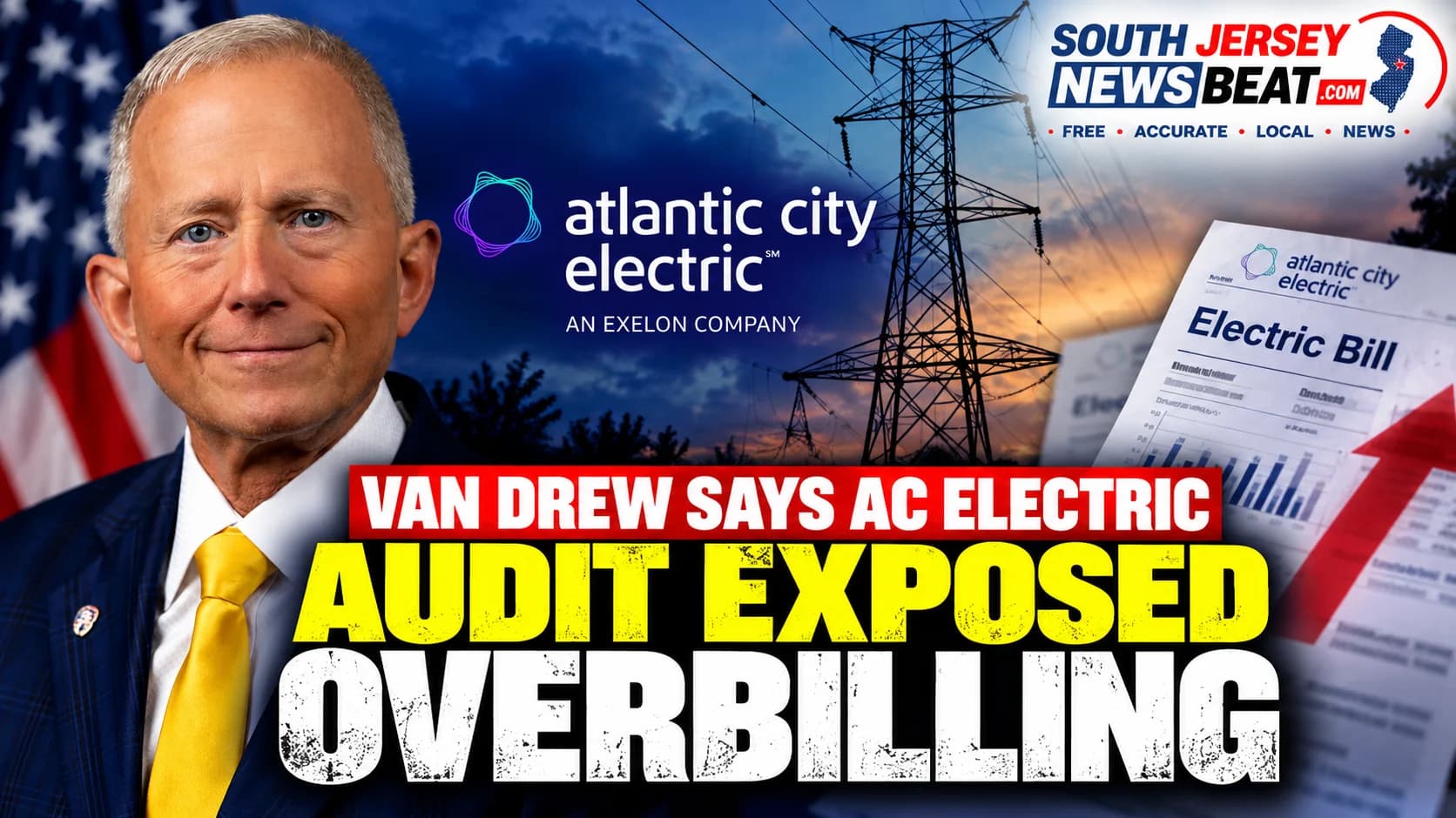 Van Drew Says Atlantic City Electric Audit Exposed Overbilling, Challenges Utility's Proposed Refunds