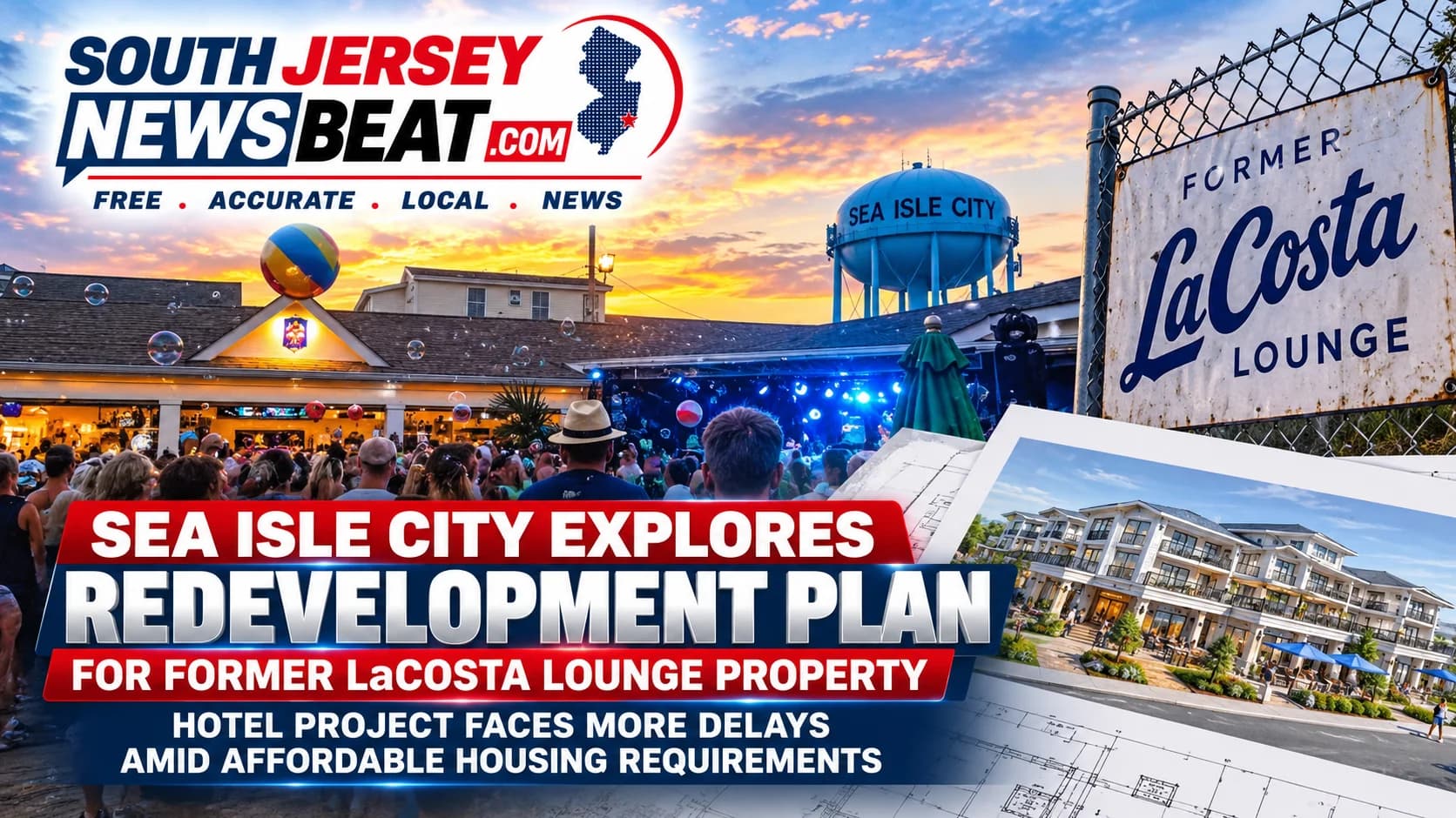 Sea Isle City Explores New Redevelopment Plan for Former LaCosta Lounge Property as Hotel Project Faces More Delays